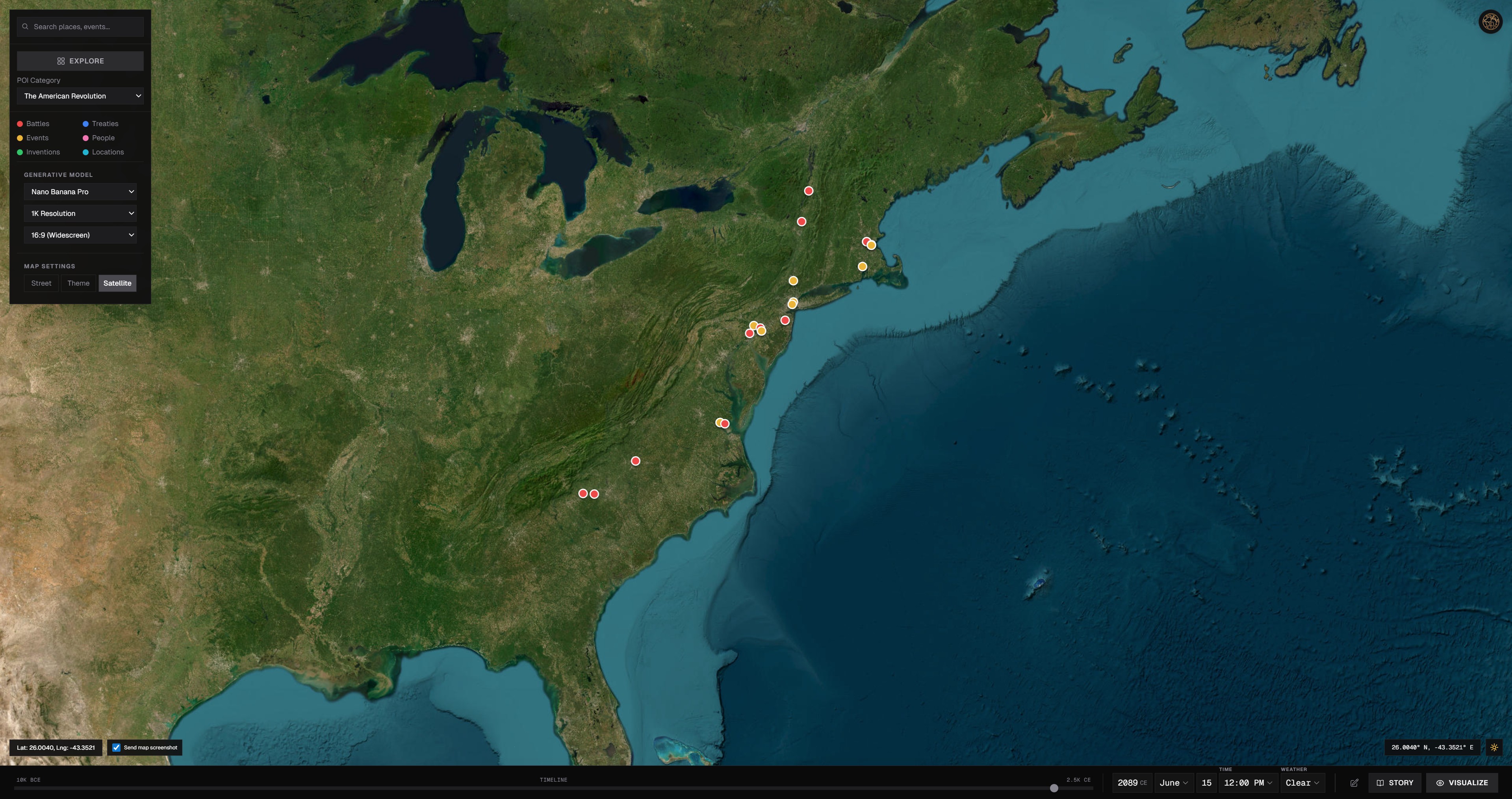 Histora atlas satellite map view